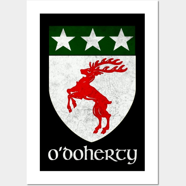 O'Doherty  / Vintage Style Crest Coat Of Arms Design Wall Art by feck!